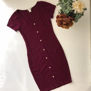 Burgundy Shirt Desss